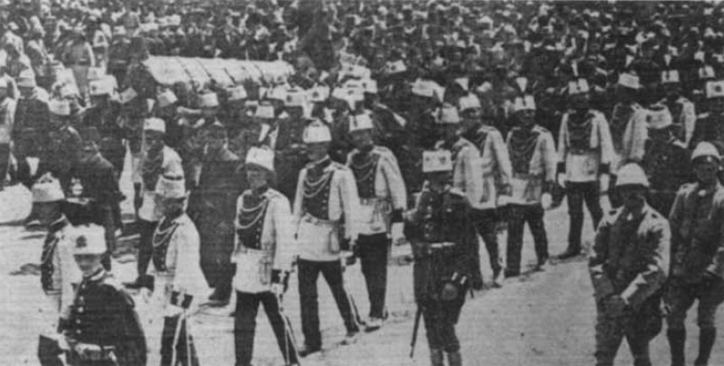 Funeral of Beerdiguing von Sultan Mohammed V