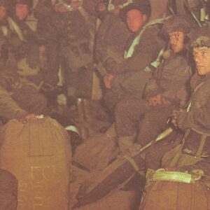 British paratroopers inside Dakota
