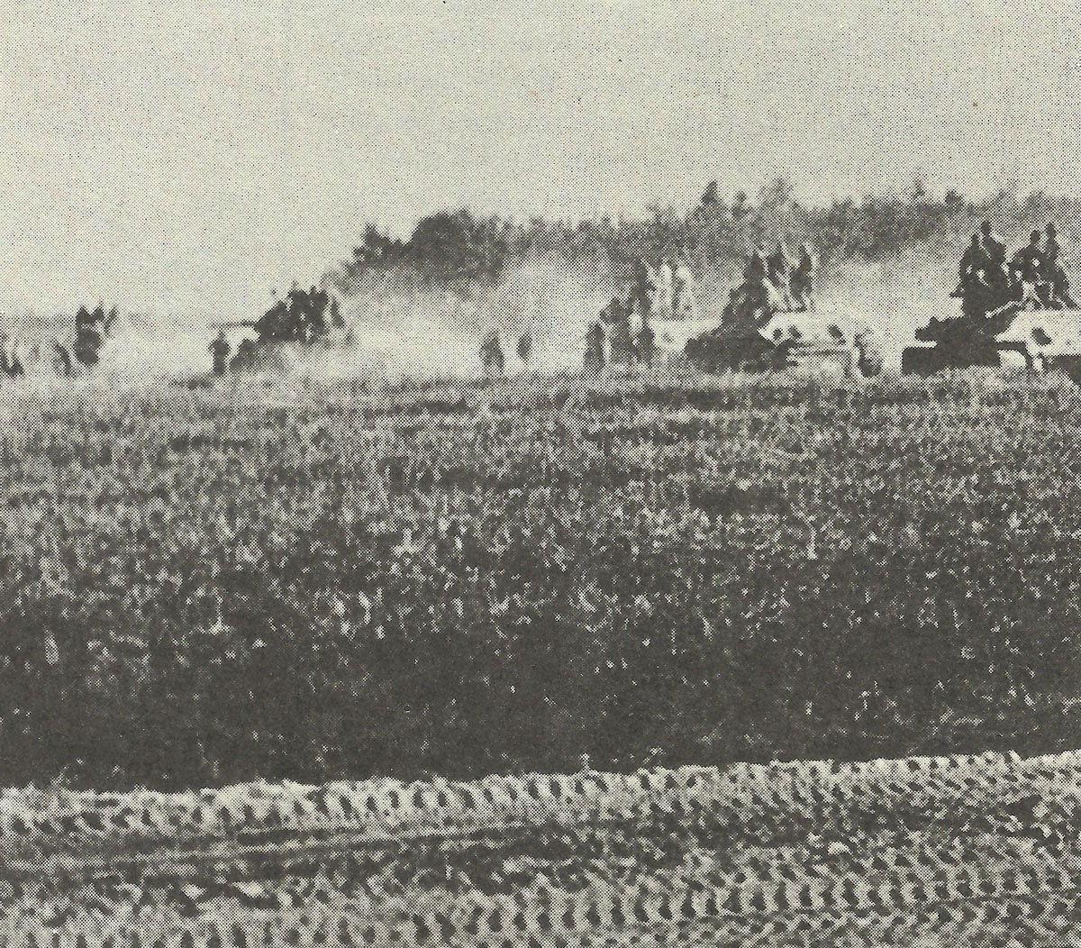 Soviet tanks at counter-offensive at Kursk