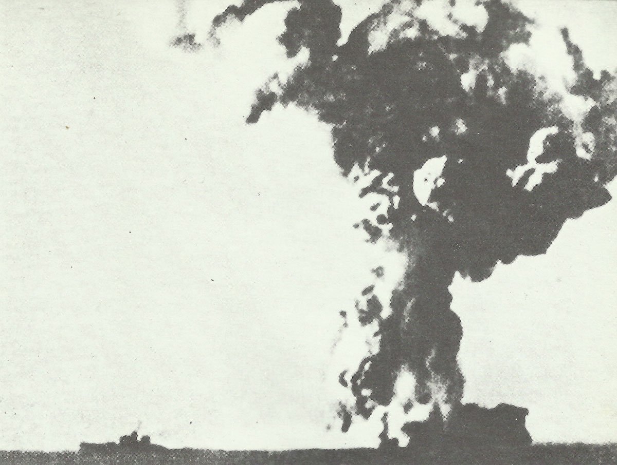 Italian battleship 'Roma' exploding