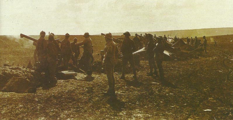 French battery firing their 75-mm mle 1897