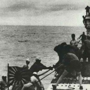 Japanese guids boarding a German U-boat