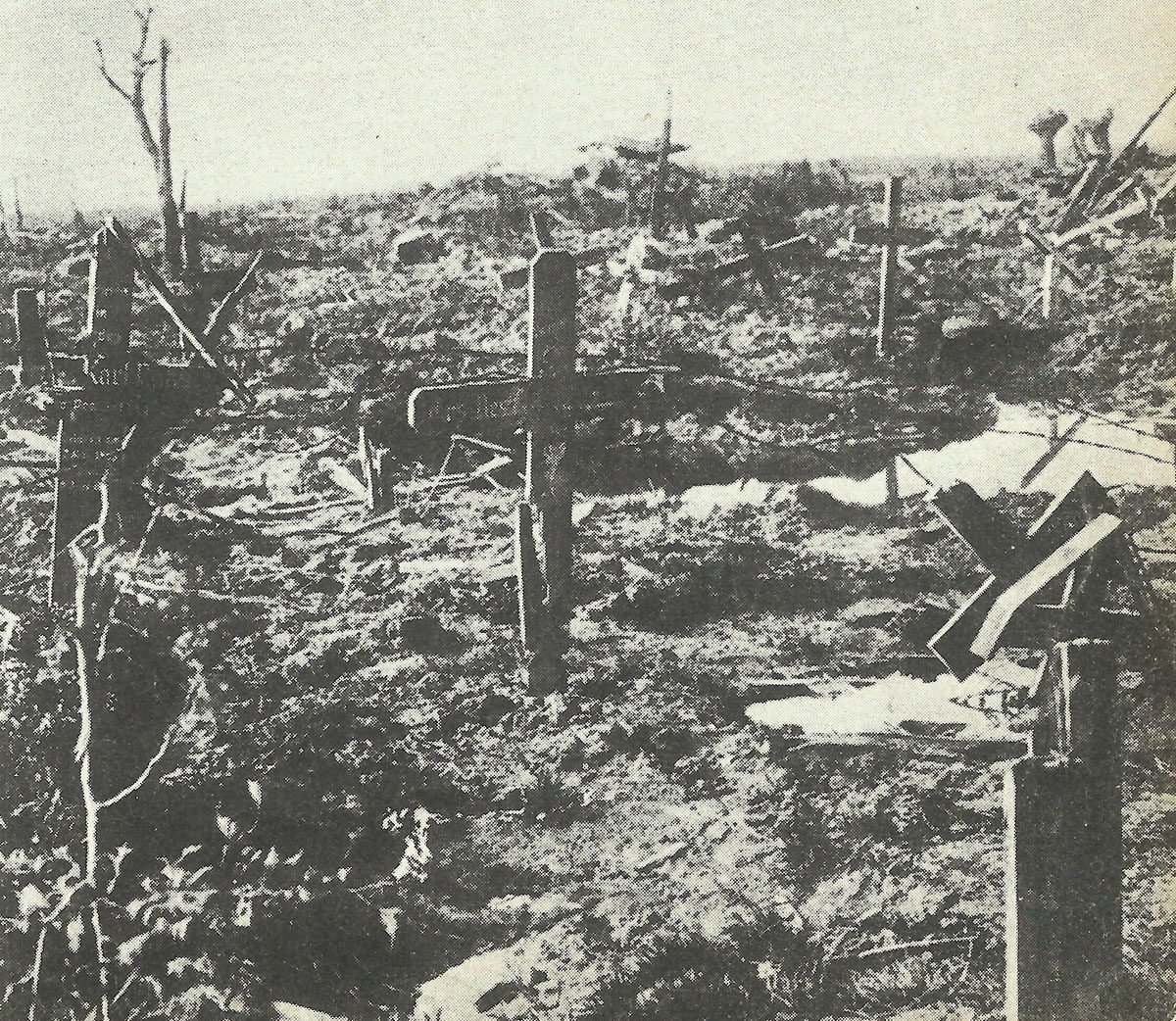 Diary August 29, 1918 10 German cemetery of honour for soldiers killed in the Flanders battles