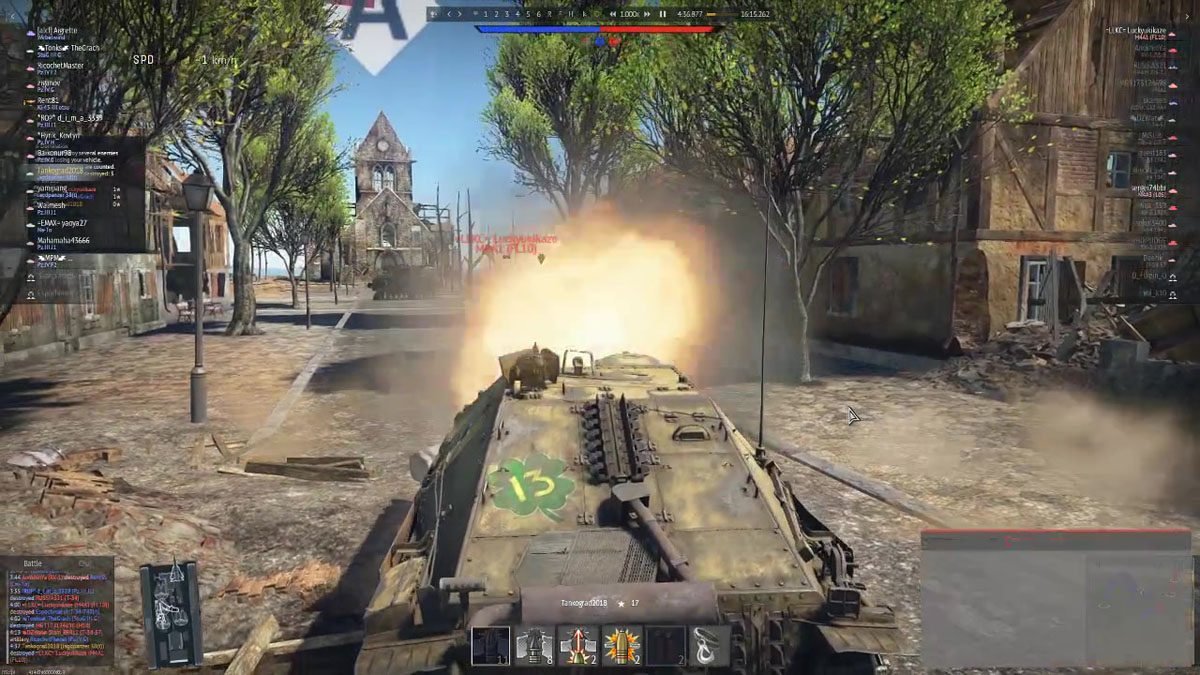 Hetzer in action in War Thunder