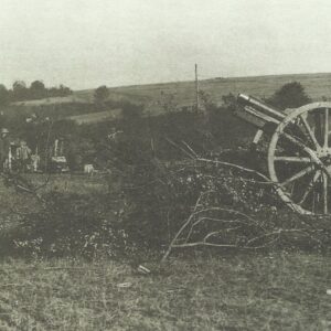 US gunners aim captured German guns