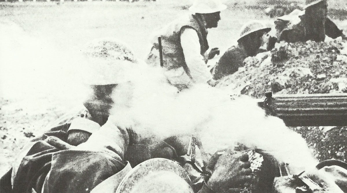 Vickers Gun shows its treacherous smoke