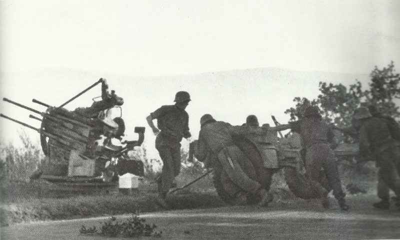 Re-deployment of a German 2-cm AA gun
