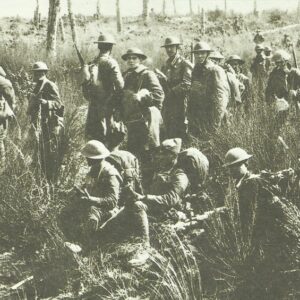 US infantry with French officers Argon forest