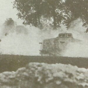 Two A7V assault tank attacking allied troops