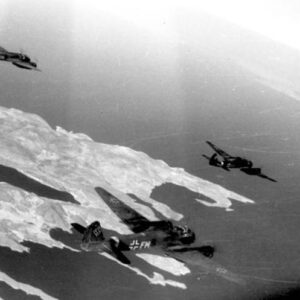 Ju 88 approaching the island of Kos