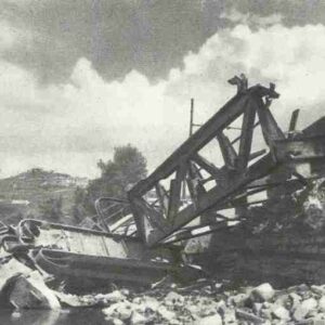 Bridges blown up by German troops in Italy