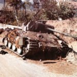 Destroyed Panther tank of the Panzer-Lehr-Division