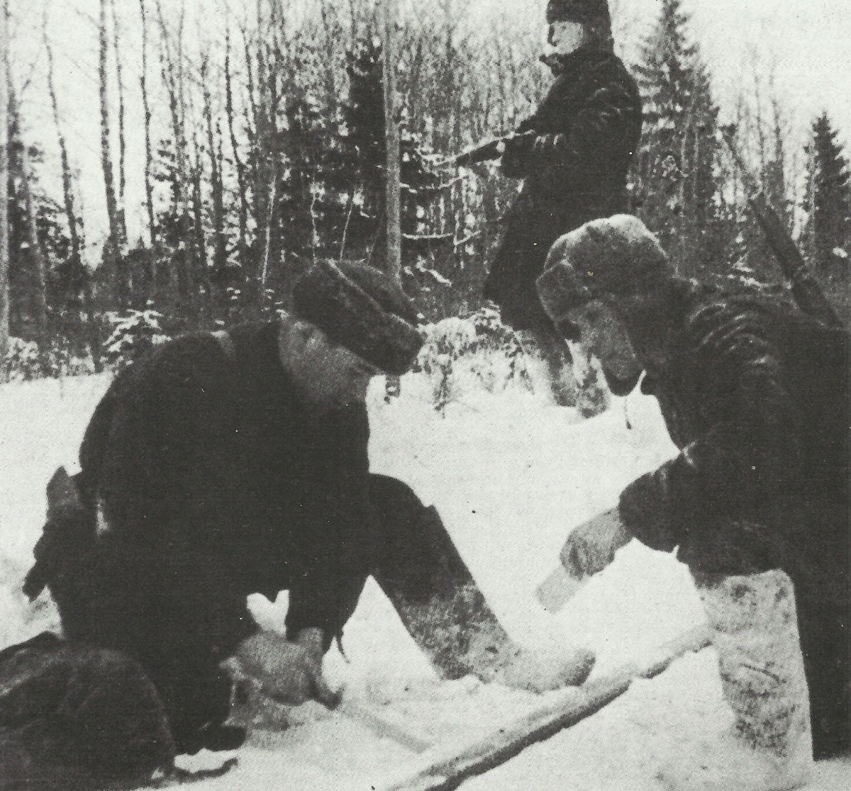 partisans at a rail blast