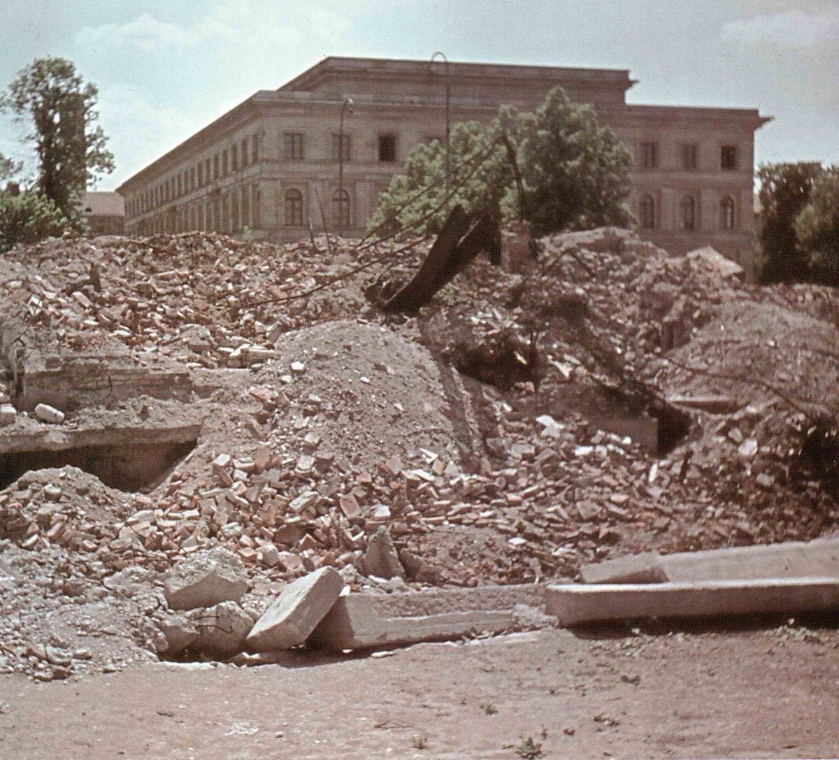 headquarters of the Nazi-Party in Munich heap of rubble
