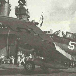 Hellcat fighter on the new USS Yorktown