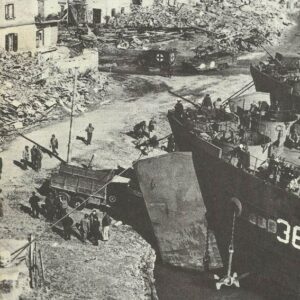 Unloading at Anzio.