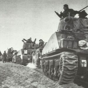 troops of US General Lucas advancing cautiously from their beach heads at Anzio