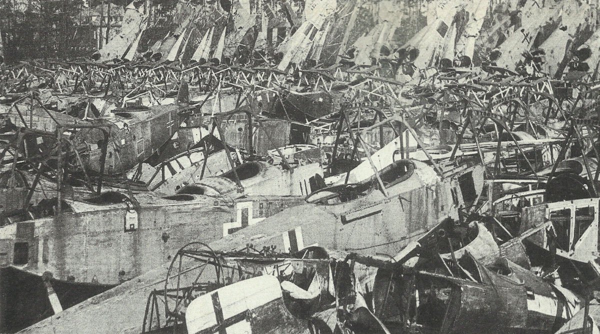 destroyed German planes