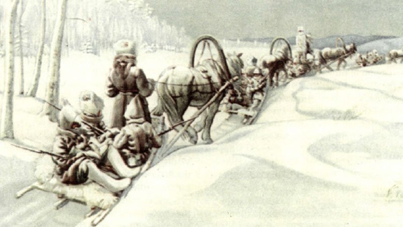 White troops retreat