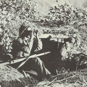 British soldier of an observation post in Burma