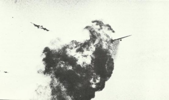 me110 explode after hit by us fighters