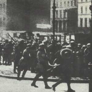 Fights between government troops and workers in March 1919 in Berlin