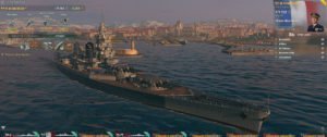 French battlecruiser Dunkerque in the port of Marseilles