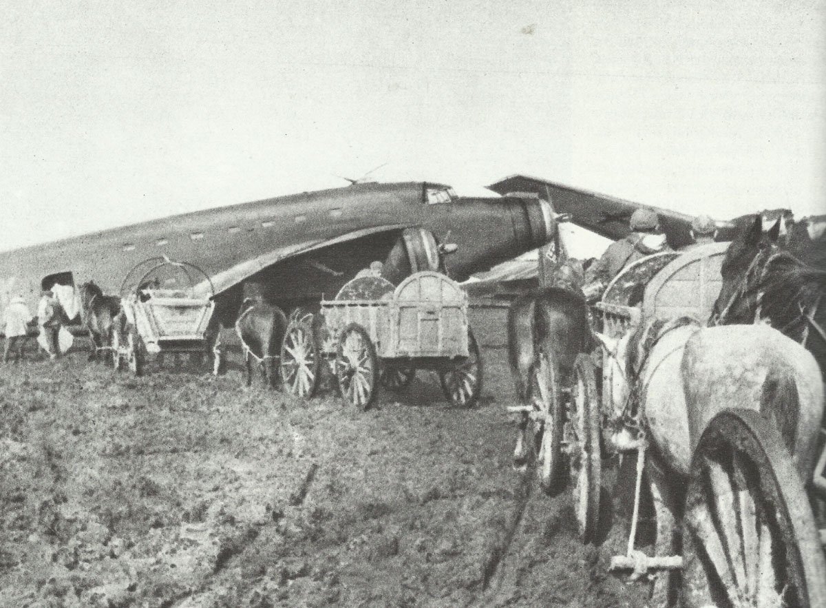 Italian Savoia-Marchetti transport aircraft taken over by the German Luftwaffe