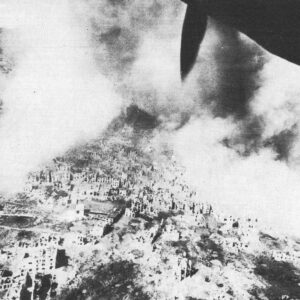 Cassino town bombed