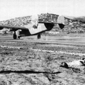 Emergency landing of a B-24 Liberator