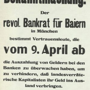 poster from the Bavarian Soviet Republic