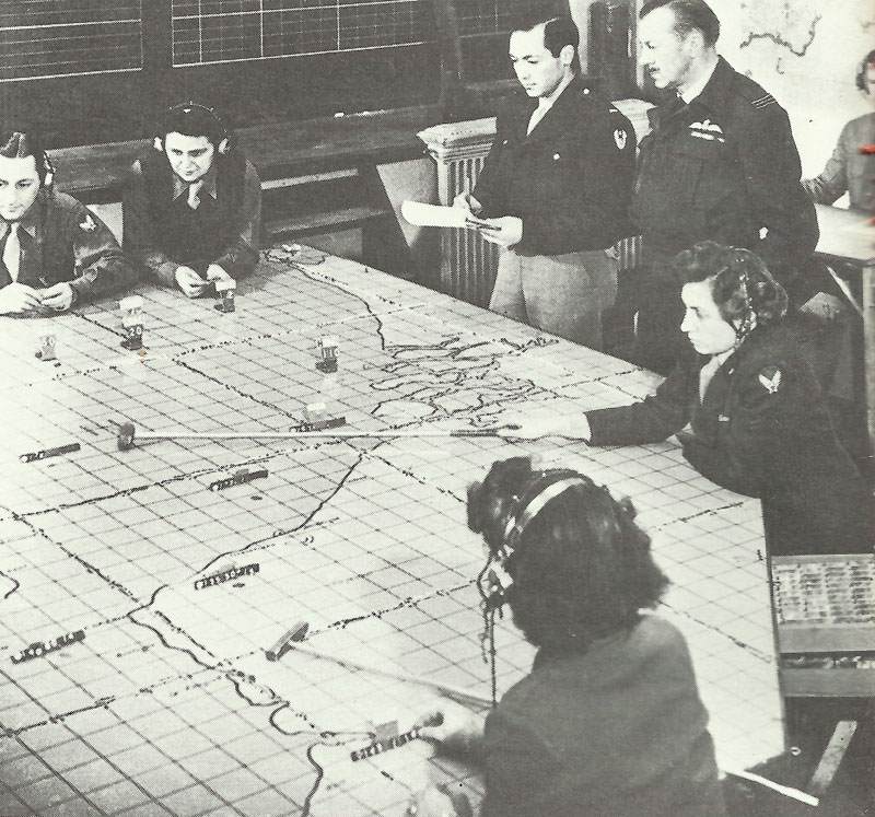 Operation room at a tactical USAAF bomber base