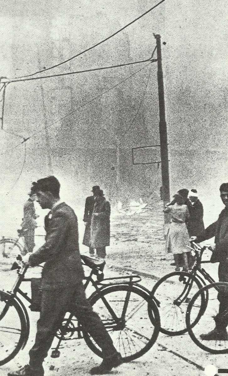 At dawn after an air raid