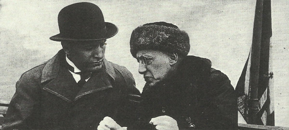 Mussolini with the nationalist poet Gabriele d'Annunzio