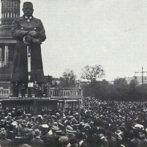 SPD party protest meeting against the Treaty of Versailles