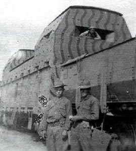 US soldiers armored train in eastern Siberia
