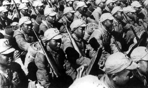 Chinese Nationalist unit in full battle gear