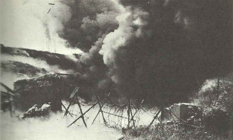US engineers blowing up a German fortification