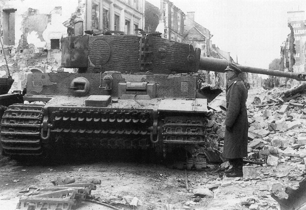 destroyed SS Tiger tank Normandy