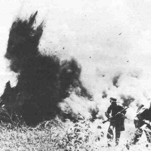 US Marines blow up Japanese dugout on Saipan