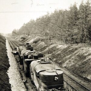 Red armored train on the Finnish border