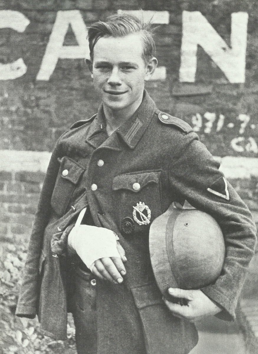 Diary July 4, 1944 24 Wounded young German soldier in Caen