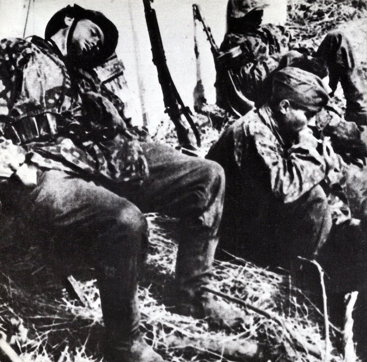 Diary July 3, 1944 28 Completely exhausted soldiers of the Waffen-SS