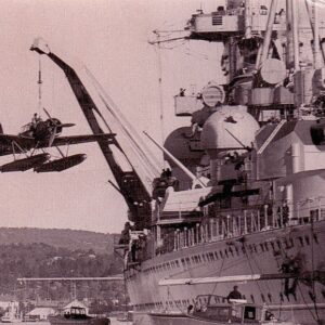 Admiral Hipper takes an Arado Ar196 seaplane on board