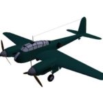 3D model of Messerschmitt Me 210.