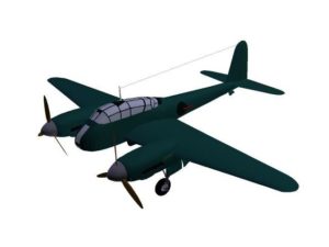 3D model of Messerschmitt Me 210.