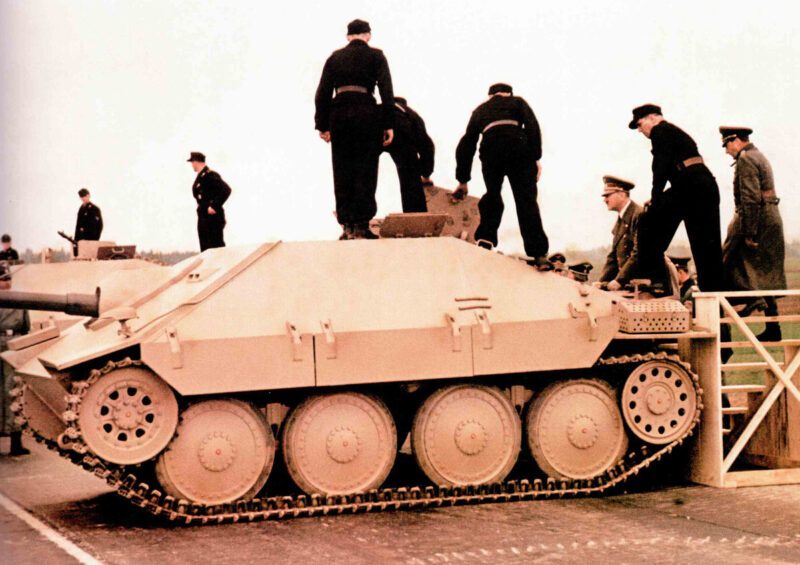 Hitler inspects the first new Hetzer