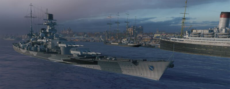 Battle cruiser Scharnhorst in 'World of Warships'.