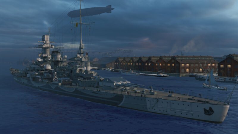 Scharnhorst in the port of Hamburg