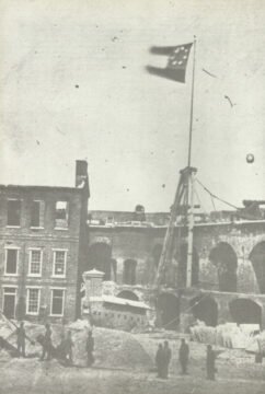 Confederate flag flies over Fort Sumter